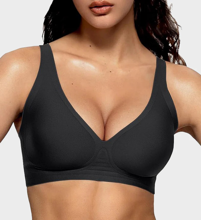 Seamless Deep V Push-Up Wireless Bra
